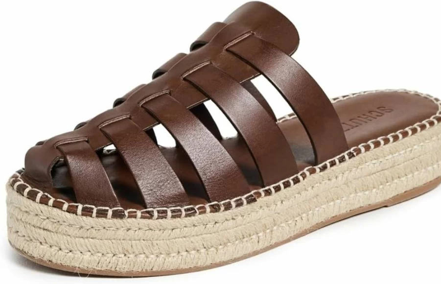 SCHUTZ Valerie Women's Espadrille Mule Sandals - Comfortable Summer Slide Shoes