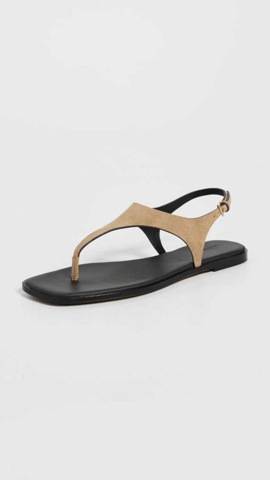 Madewell Women's Piaule Suede Thong Sandal with Ankle Strap