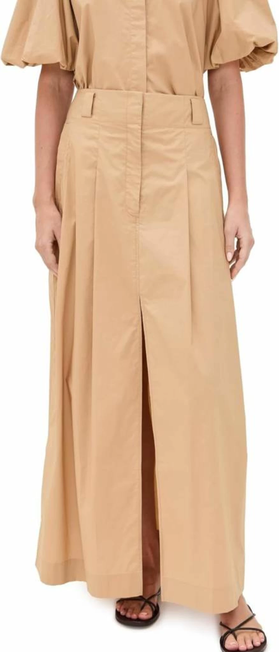 LE BOP Women's Celeste Skirt - Flowy A-Line Midi Skirt with Pockets, High Waist Summer Casual Dress
