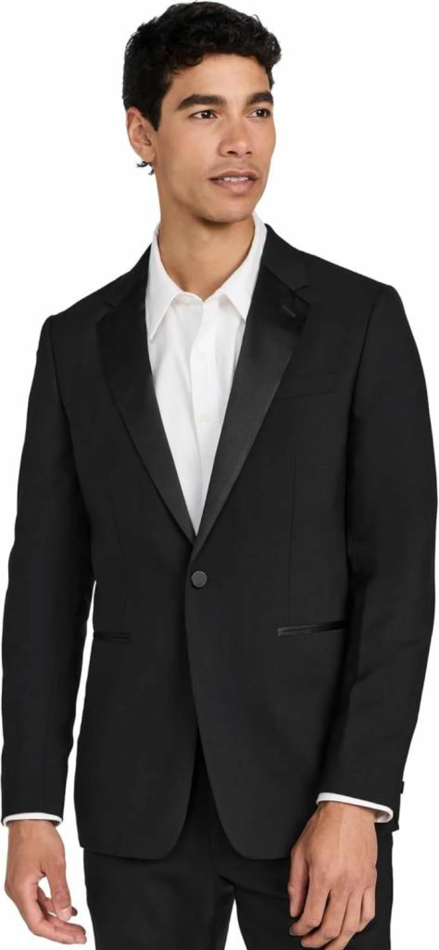 Theory Men's Chambers Slim Fit Tuxedo Jacket - Formal Black Blazer for Weddings & Events