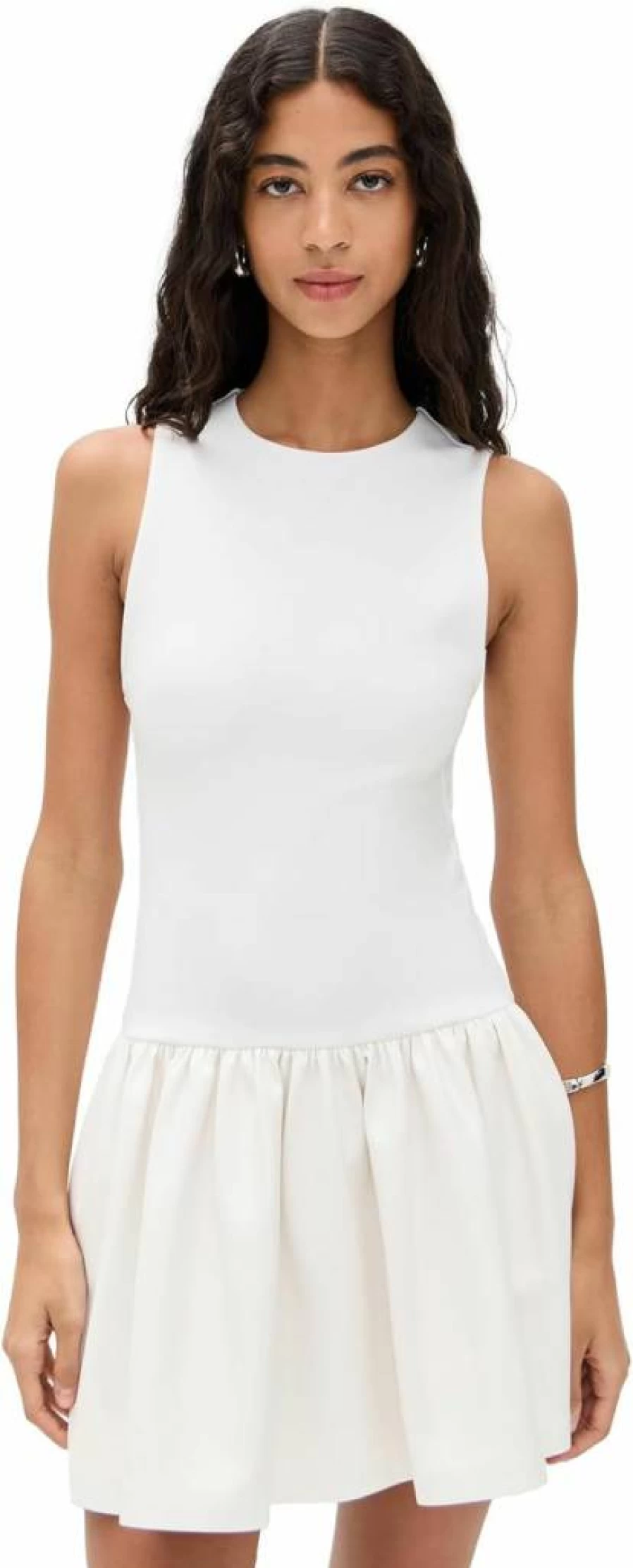 Alice + Olivia Ella Vegan Leather Sleeveless Mini Dress - Drop Waist Women's Party Dress