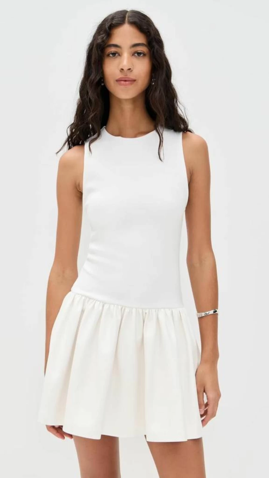 Alice + Olivia Ella Vegan Leather Sleeveless Mini Dress - Drop Waist Women's Party Dress