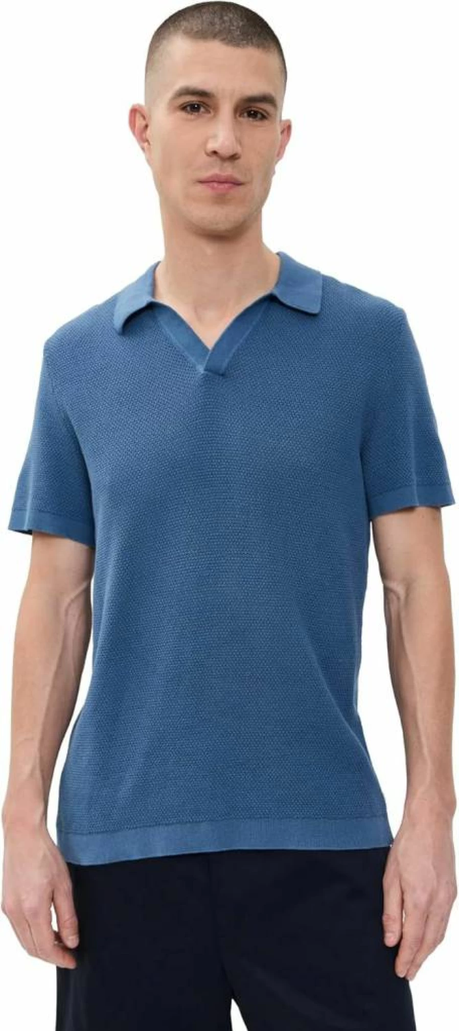 Onia Men's Textured Cotton Johnny Collar Polo Shirt - Classic Casual Style