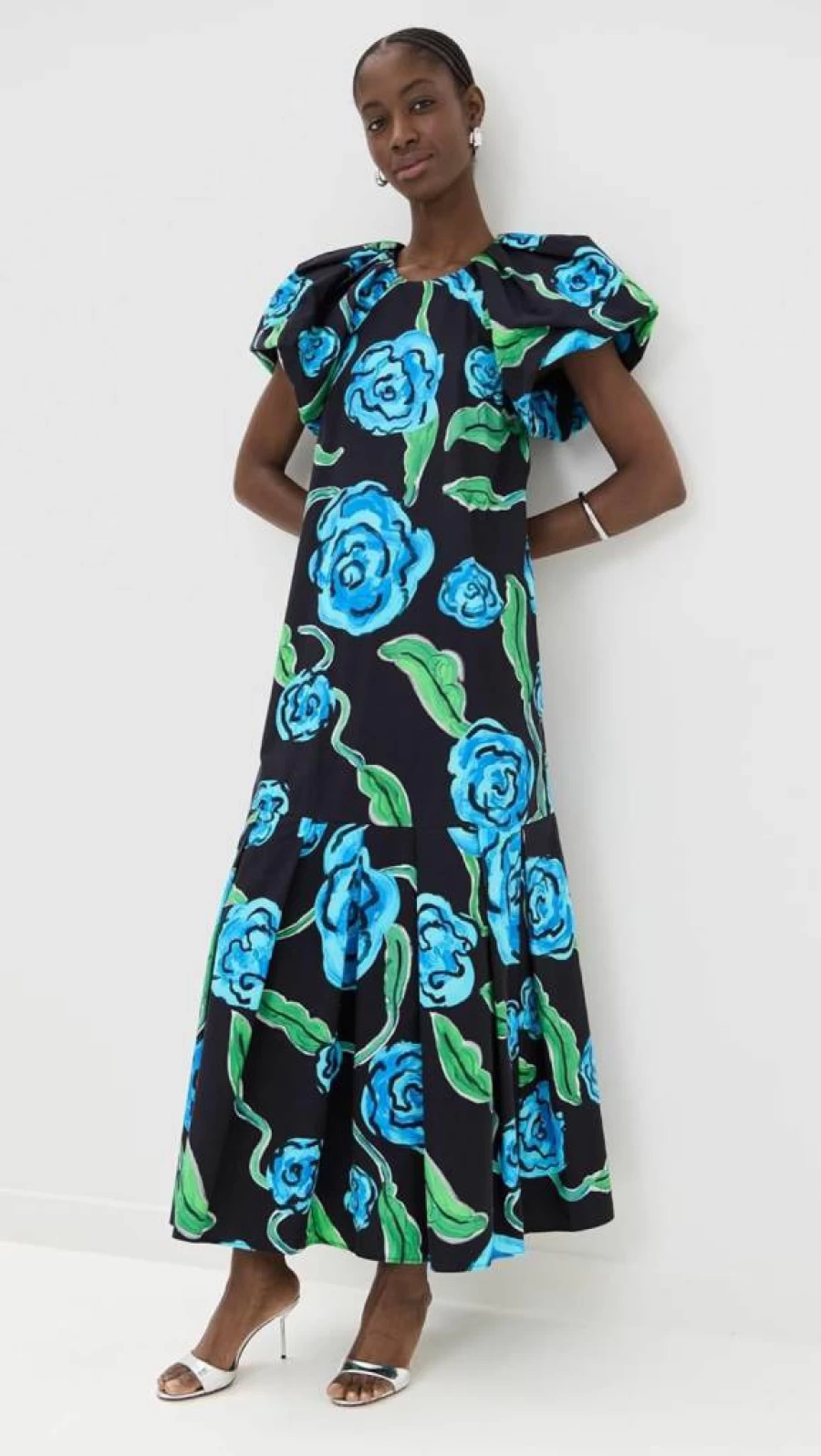 De Loreta Women's Damasco Dress - Elegant Floral Summer Dress with Comfort Fit
