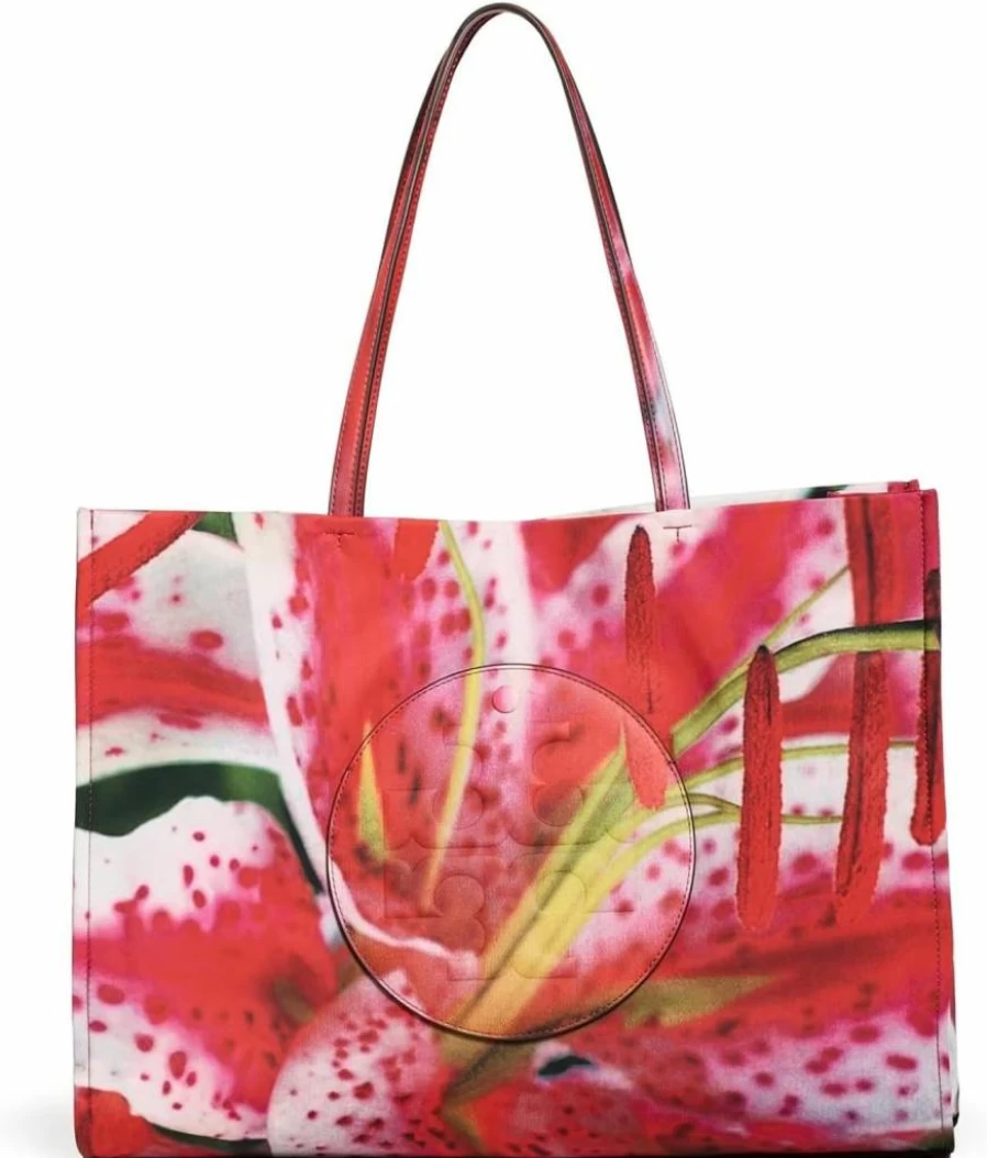Tory Burch Ella Printed Canvas Tote Bag for Women - Stylish Designer Handbag