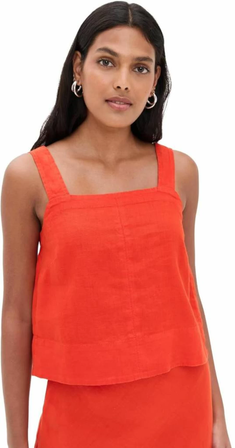 Madewell Women's Square Neck Contrast Stitch Top - Stylish Casual Blouse for Women