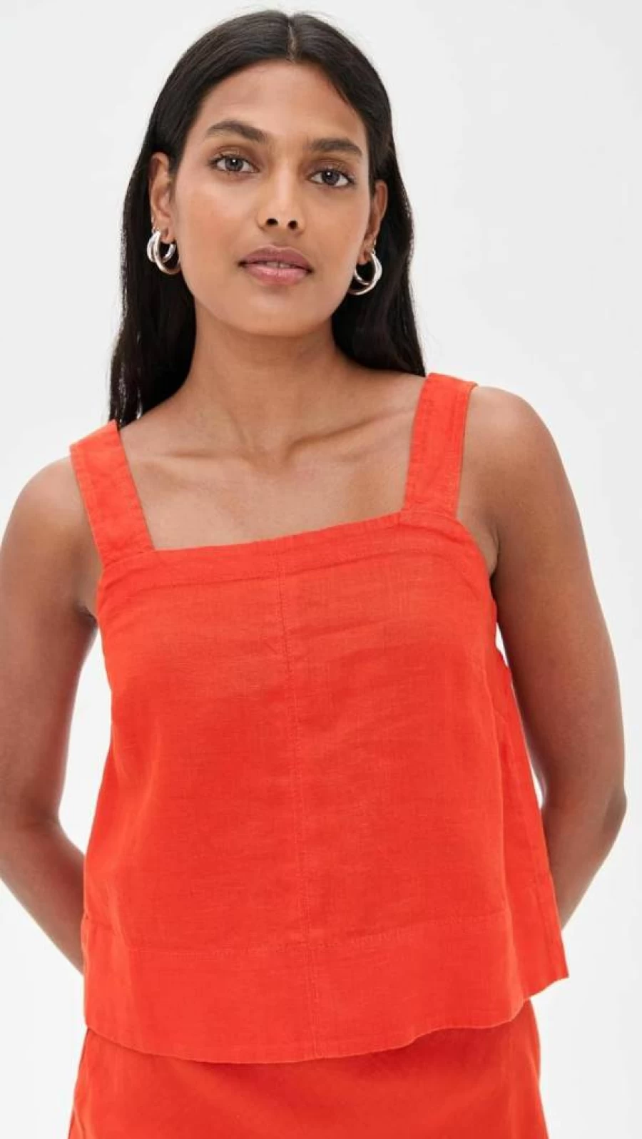 Madewell Women's Square Neck Contrast Stitch Top - Stylish Casual Blouse for Women