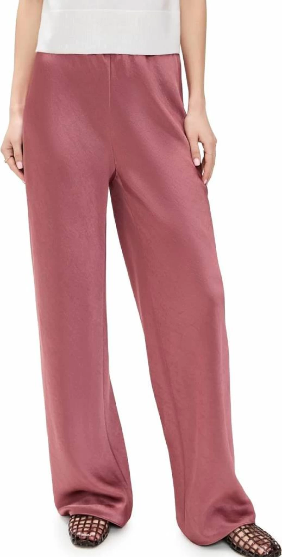 Vince Women's High-Waisted Fluid Bias-Cut Trousers for Elegant Comfort