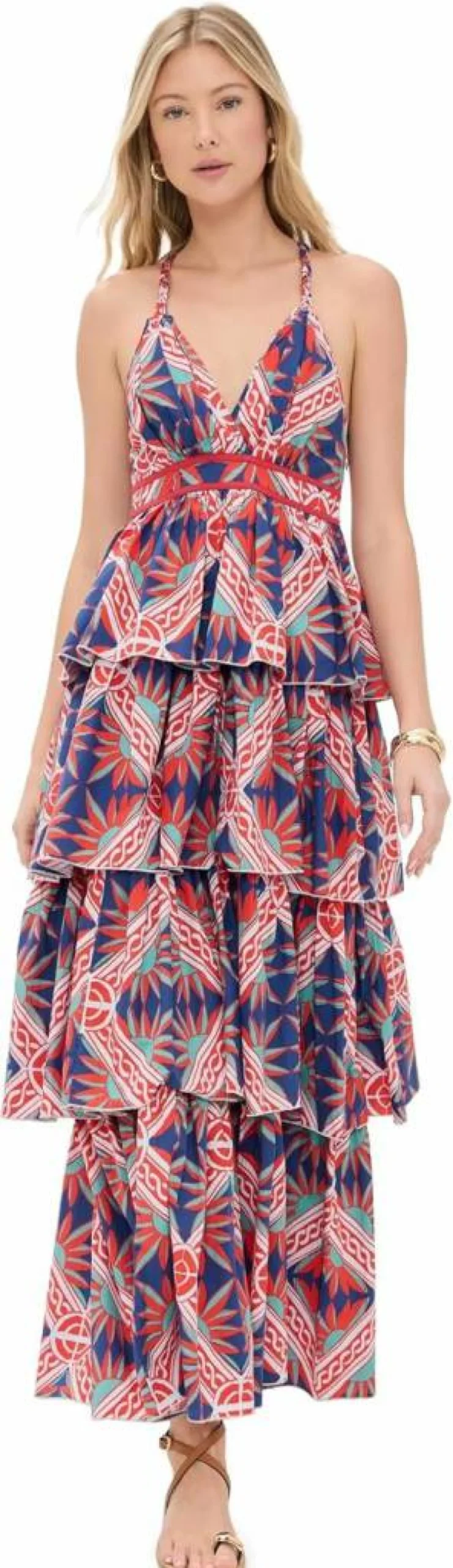 Ro's Garden Women's Nevada Maxi Dress - Flowy Summer Long Dress with Bohemian Print