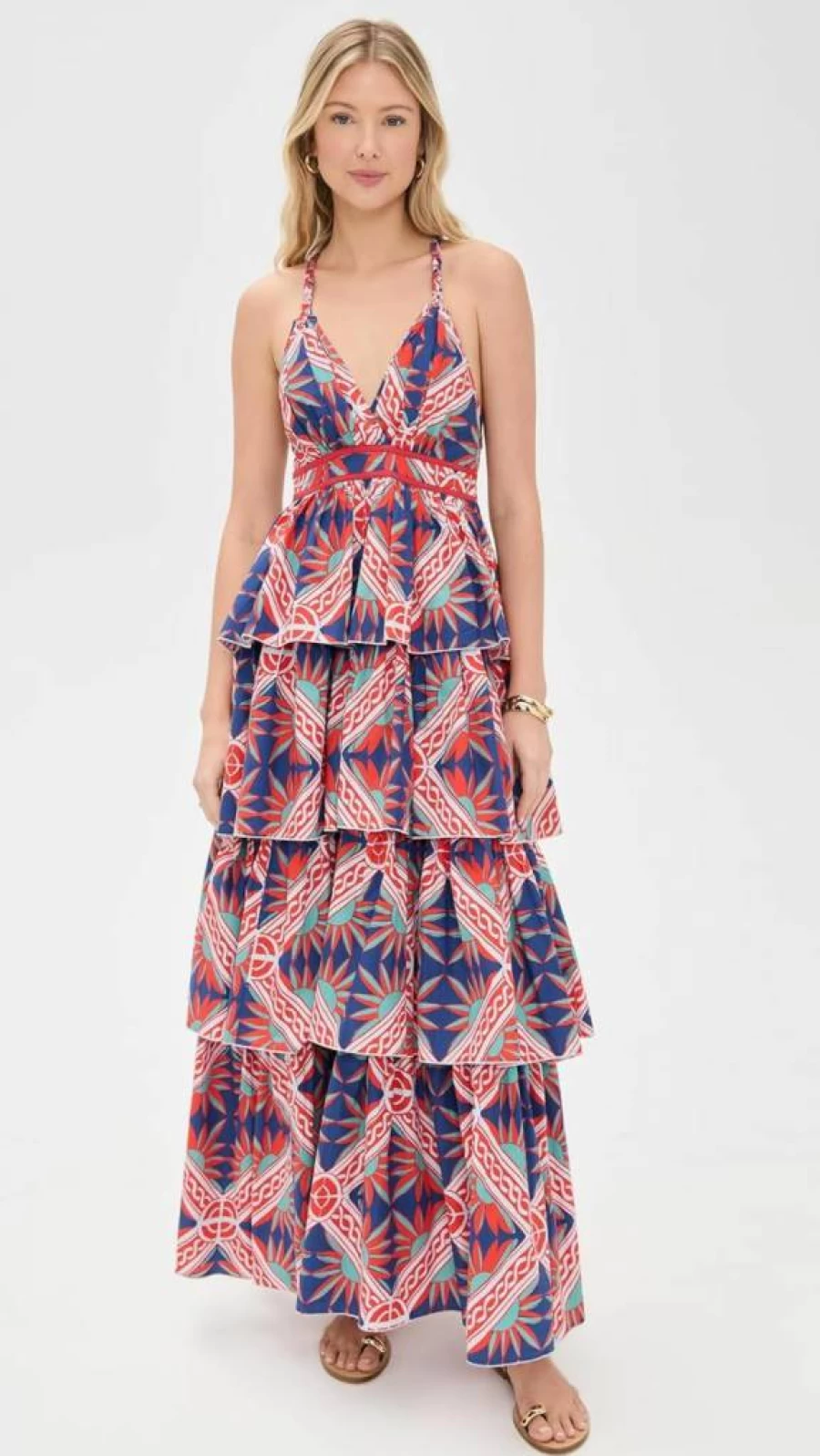 Ro's Garden Women's Nevada Maxi Dress - Flowy Summer Long Dress with Bohemian Print