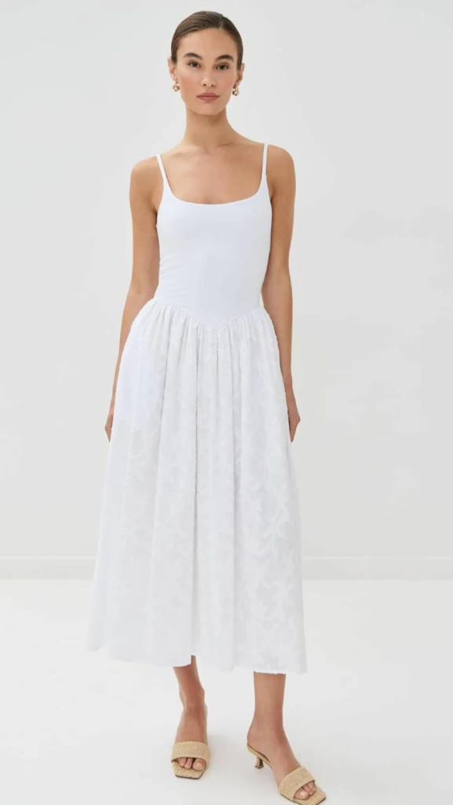 LE BOP Women's Alix Eyelet Summer Dress - Floral Lace Casual Sundress