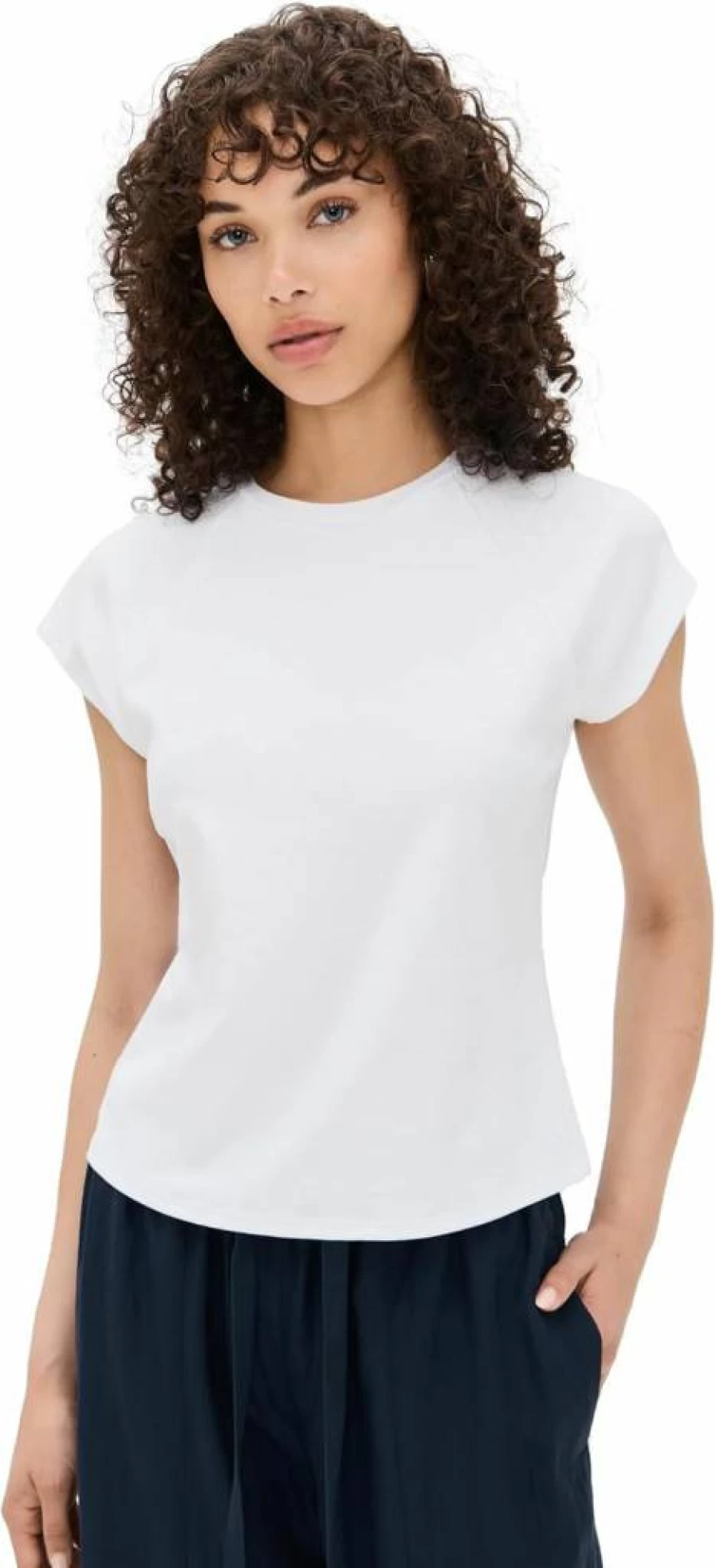 Theory Women's Raglan Cap Sleeve T-Shirt - Soft Cotton Blend Top for Casual Wear