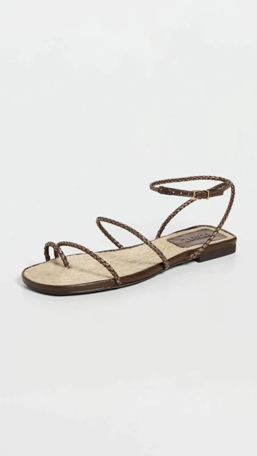 SCHUTZ Kaya Straw Flat Sandals for Women – Summer Boho Slide Shoes