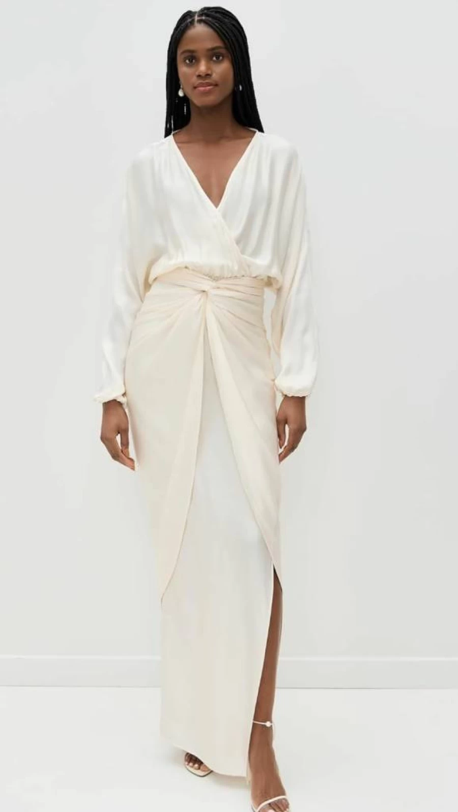 BAOBAB Women's Alexa Dress - Elegant Flowy Midi Dress for Casual and Evening Wear