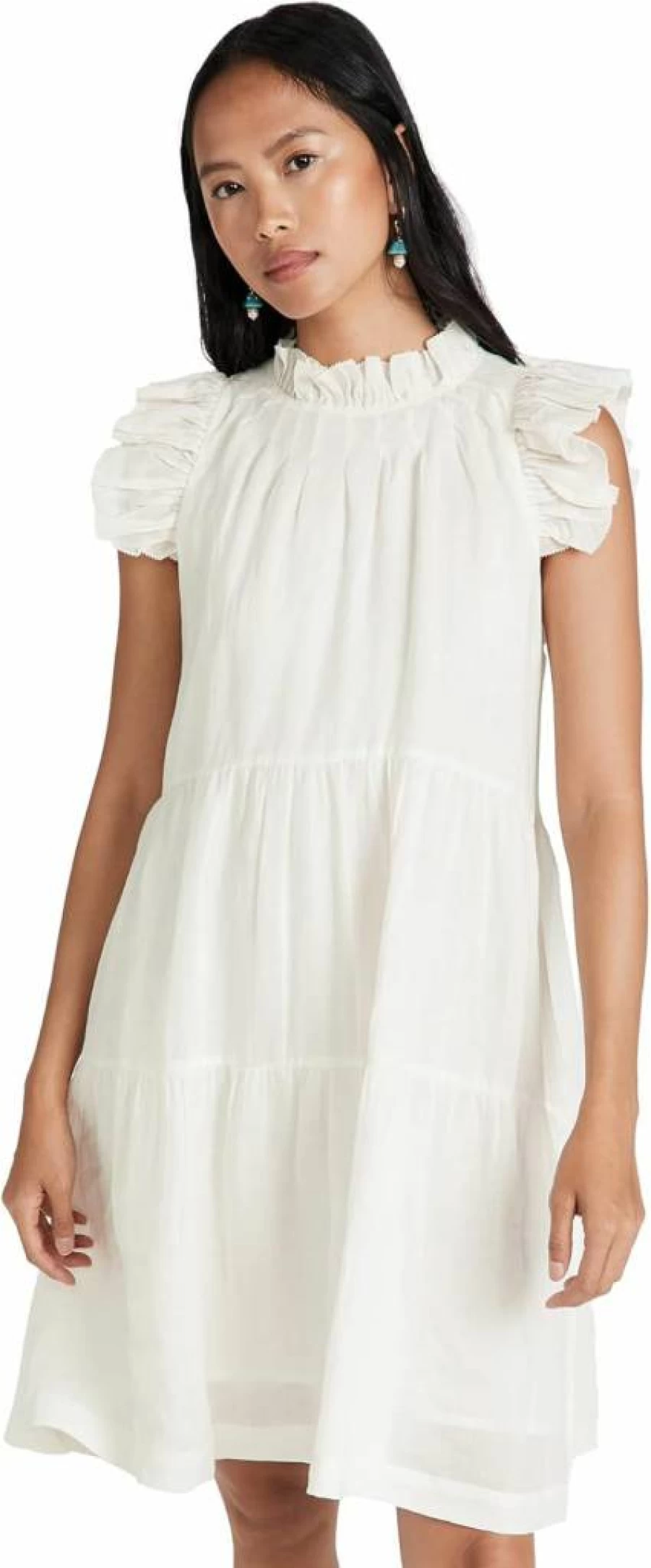 Sea Women's Waverly Flutter Sleeve Tiered Dress