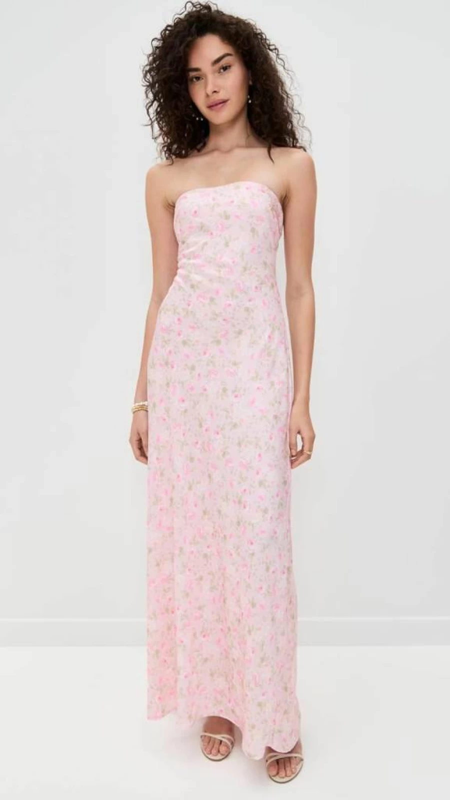 For Love & Lemons Women's Carla Floral Maxi Dress - Boho Chic Long Summer Dress