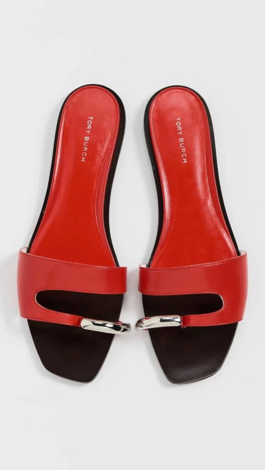 Tory Burch Women's Leather Pierced Slide Sandals - Comfortable Casual Slip-On Slides for Women