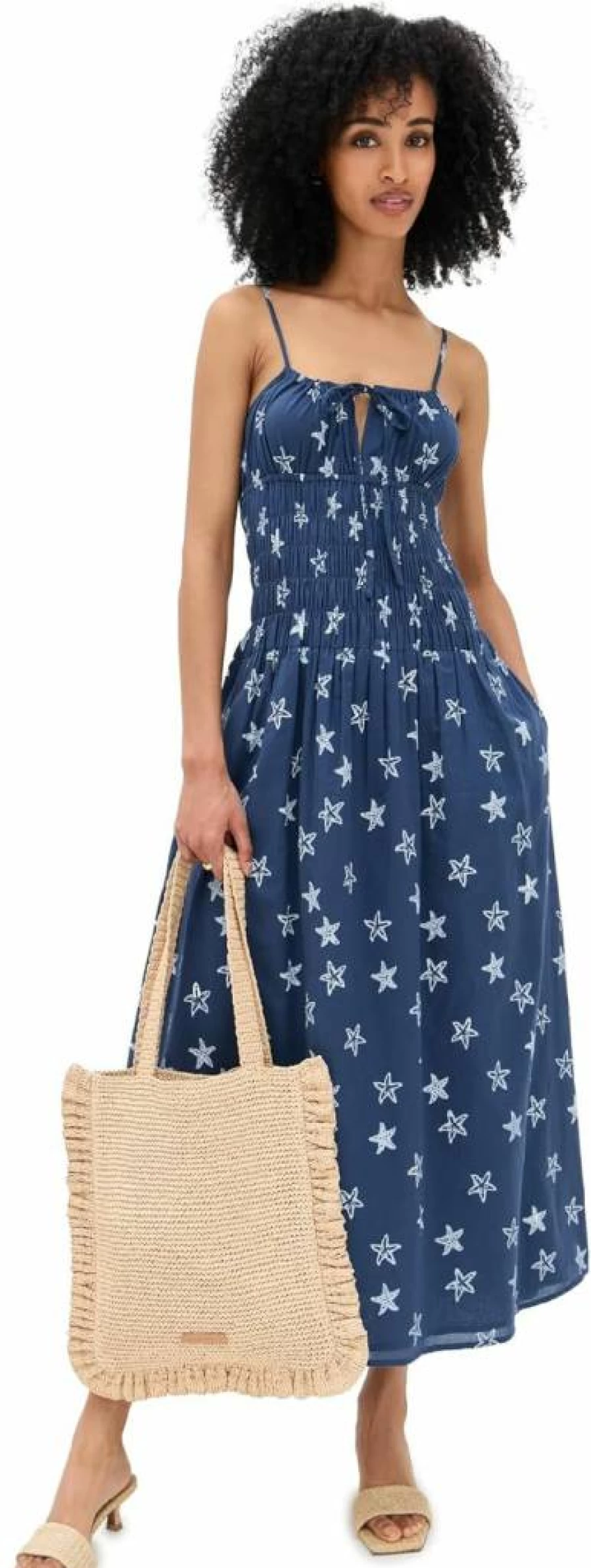 Ciao Lucia Women's Russo Dress - Elegant Flowy Boho Chic Maxi Dress for Women