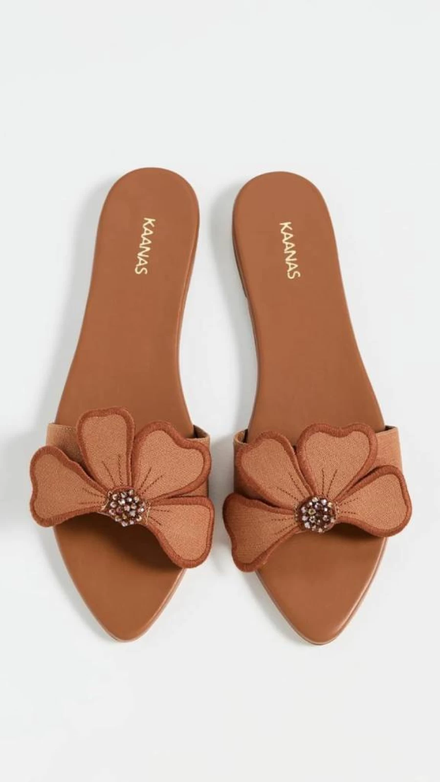 KAANAS Women's Bliss Floral Applique Sandals - Comfortable & Stylish Summer Footwear