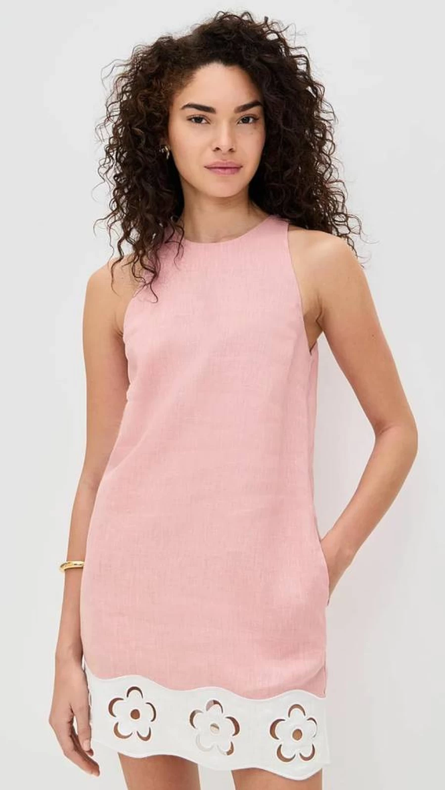STAUD Mika Linen Dress for Women - Summer Breathable Linen Dress