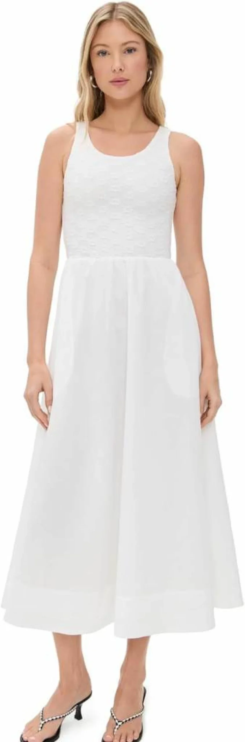 Bardot Bryony Lace Poplin Midi Dress for Women - Elegant Floral Summer Dress