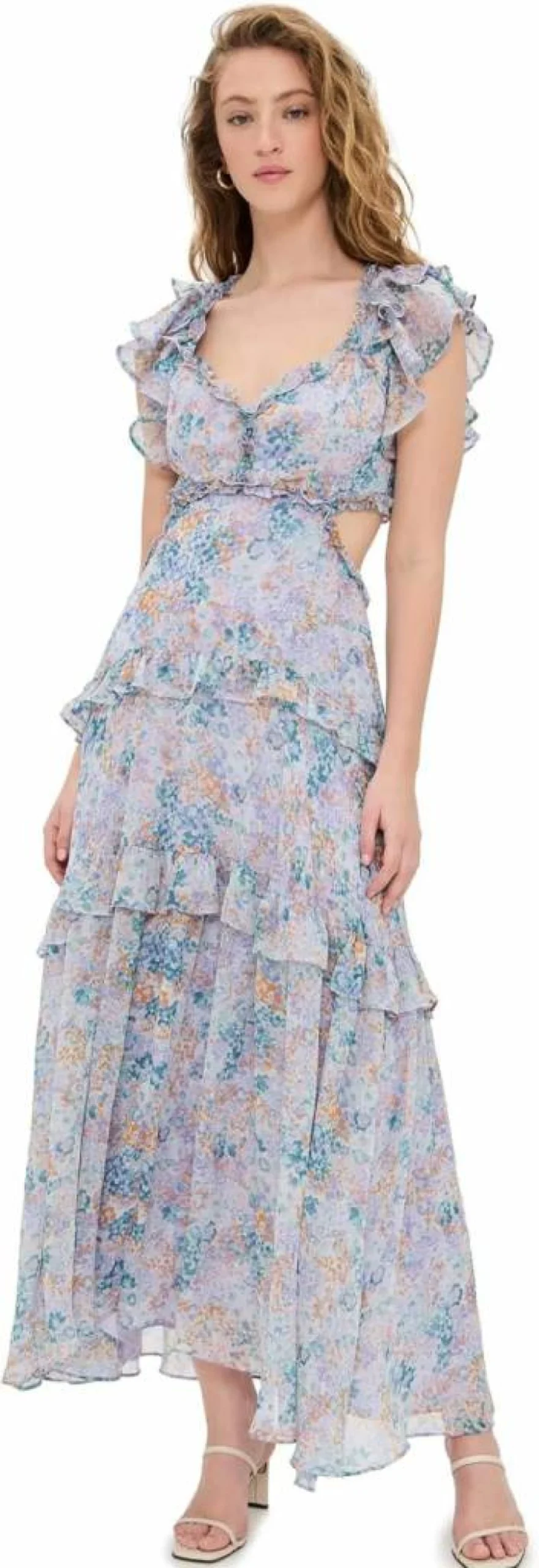 ASTR the Label Women's Mable Dress - Elegant Flowy Midi Dress for Women