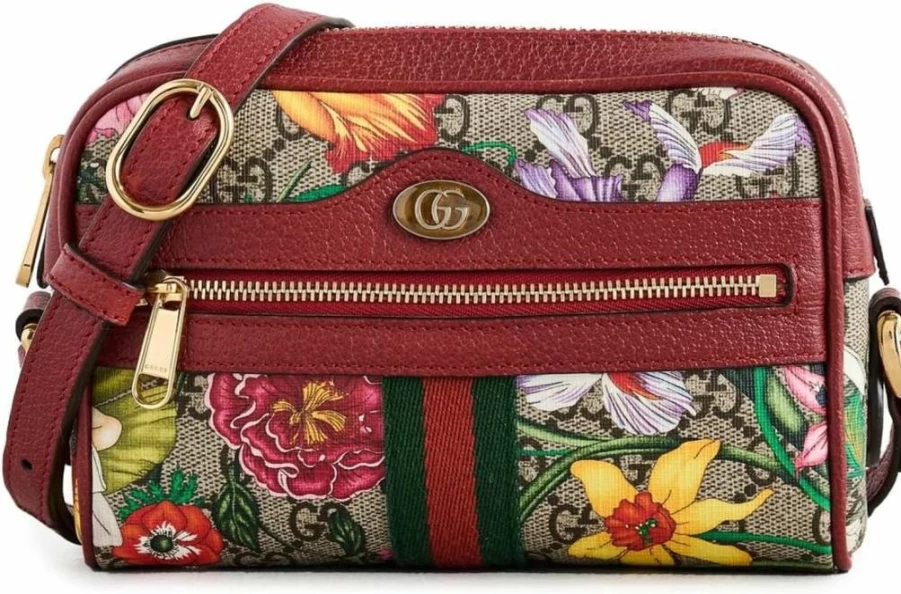 Gucci Pre-Owned Ophidia GG Supreme Floral Shoulder Bag for Women
