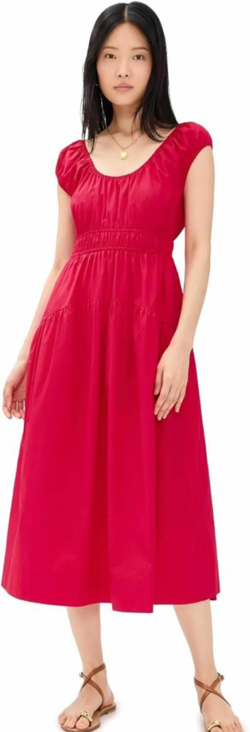 Marea Women's Janie Dress - Elegant Flowy Summer Dress with V-Neck and Floral Print