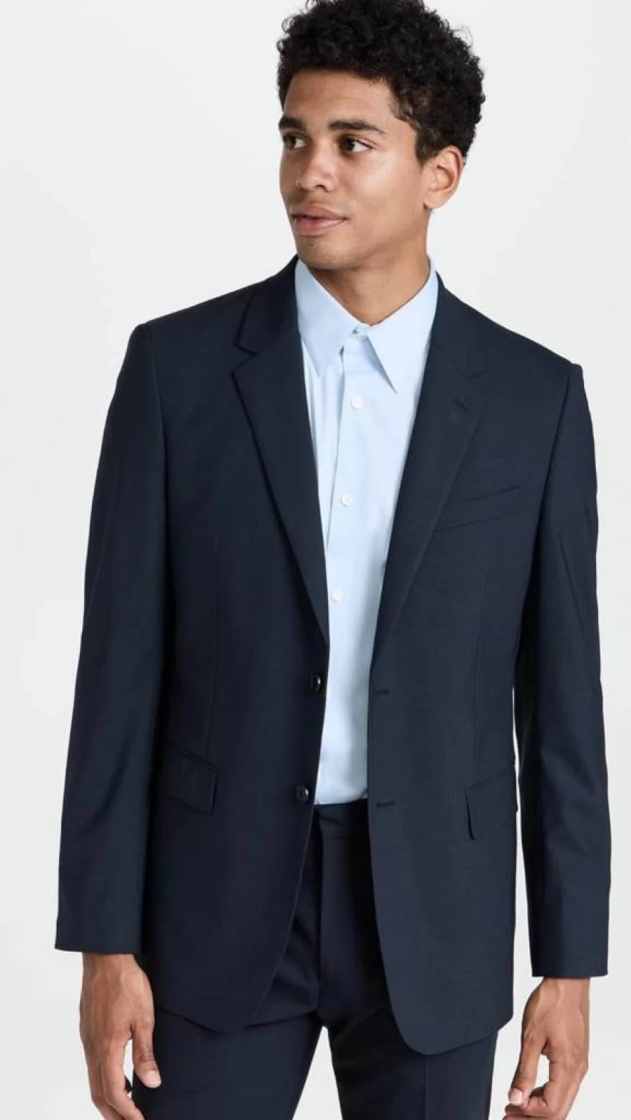 Theory Men's Navy Blue Chambers Stretch Wool Blazer - Size L