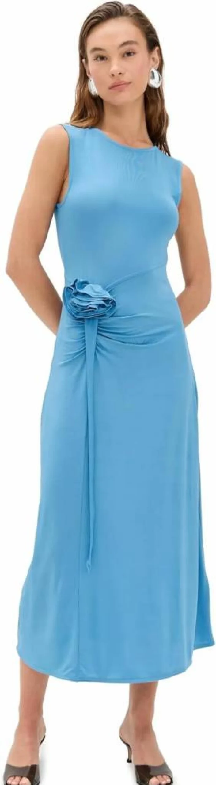 BAUM UND PFERDGARTEN Women's Jitske Dress - Elegant Flowy Midi Dress with Floral Print