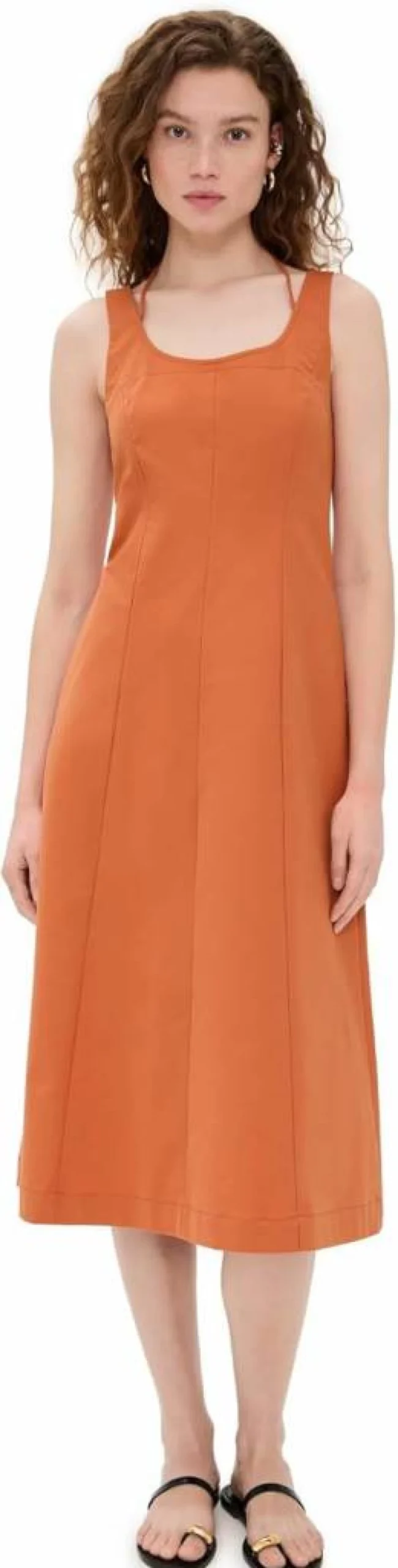 Vince Women's Seamed Tank Dress - Slim Fit Casual Summer Dress with Side Slits
