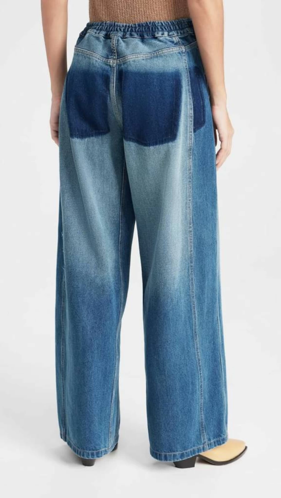 Sea Women's Elena High-Waisted Relaxed Fit Denim Jeans - Comfortable Baggy Pants for Casual Wear