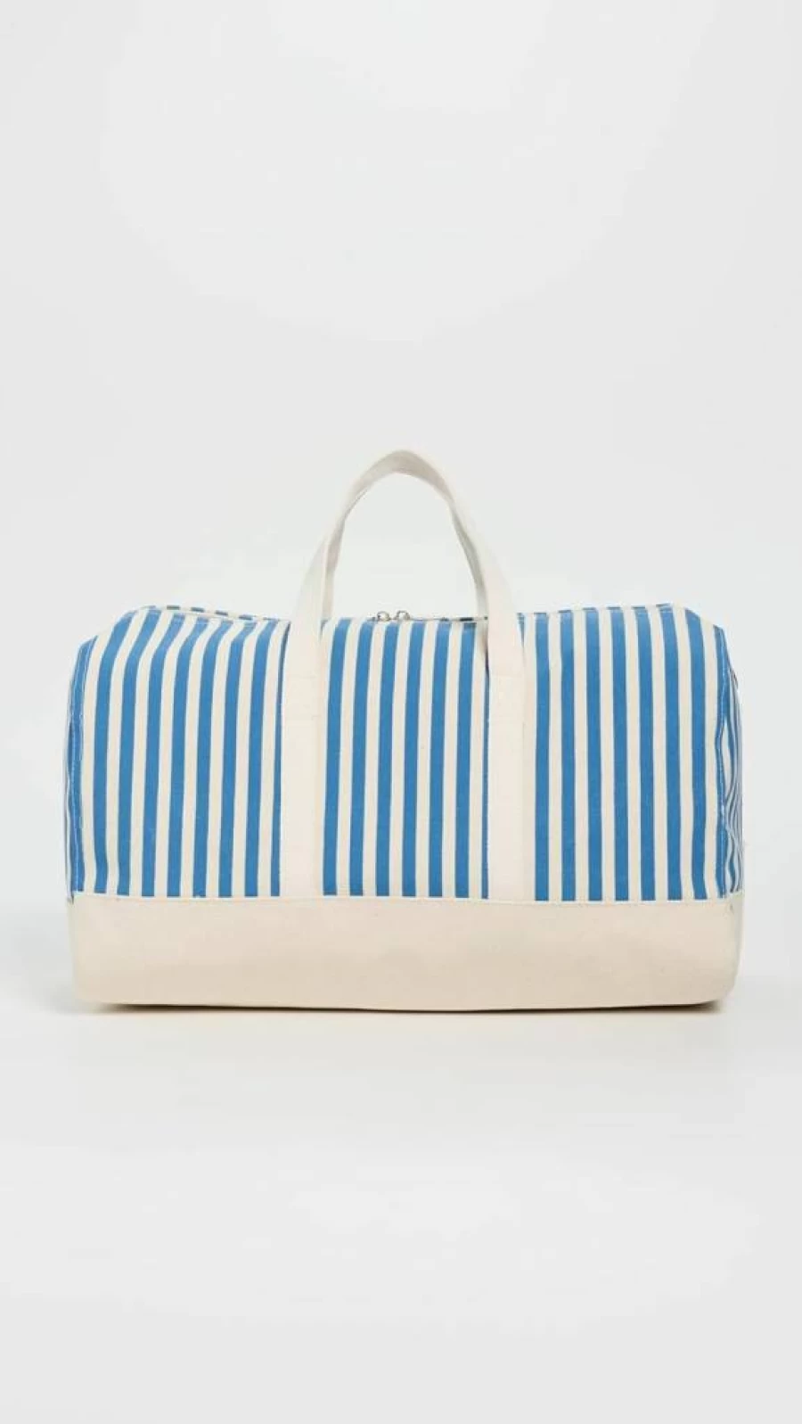KULE Royal Blue Canvas Mini Striped Duffle Bag – Stylish Travel & Gym Tote