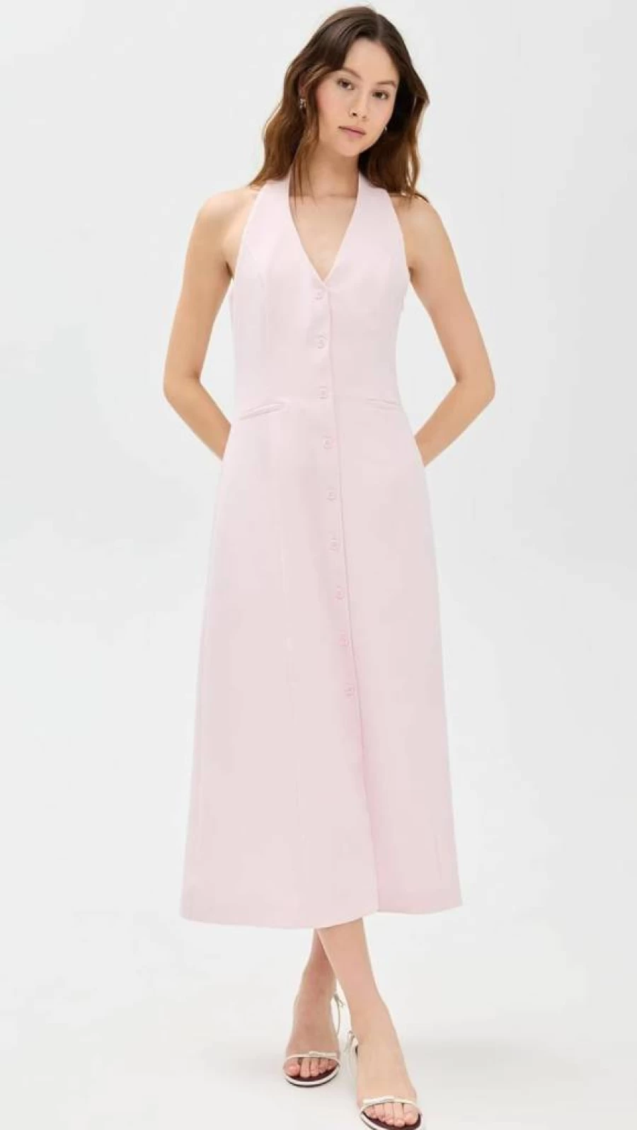 Endless Rose Women's Halter Neck Midi Dress - Floral Summer Boho Chic Style