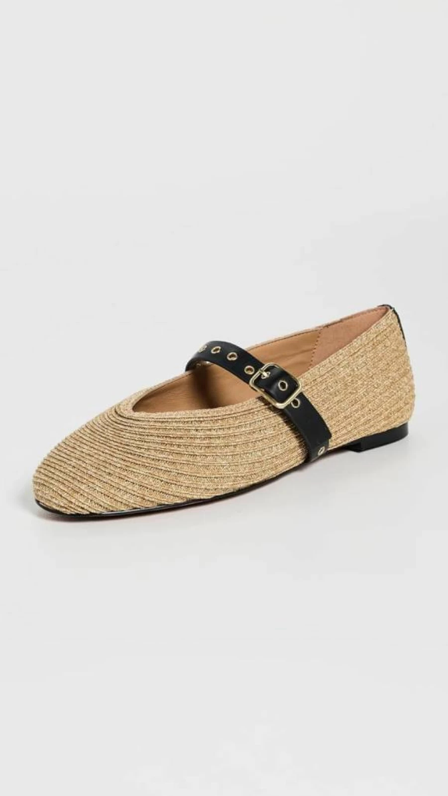 Madewell Women's Hera Mary Jane Flat Shoes - Raffia Material for Comfort and Style