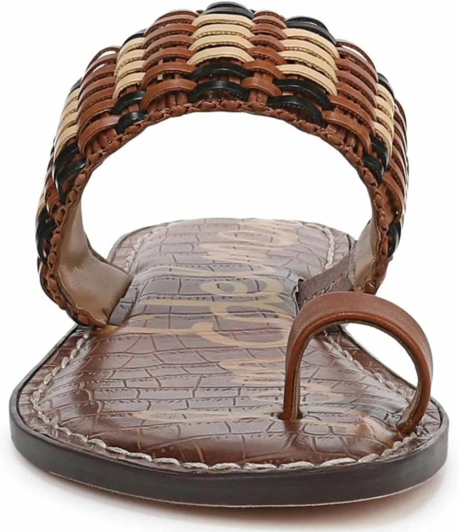 Sam Edelman Women's Gemini Flat Sandal – Comfortable Leather Straps Summer Casual Shoes