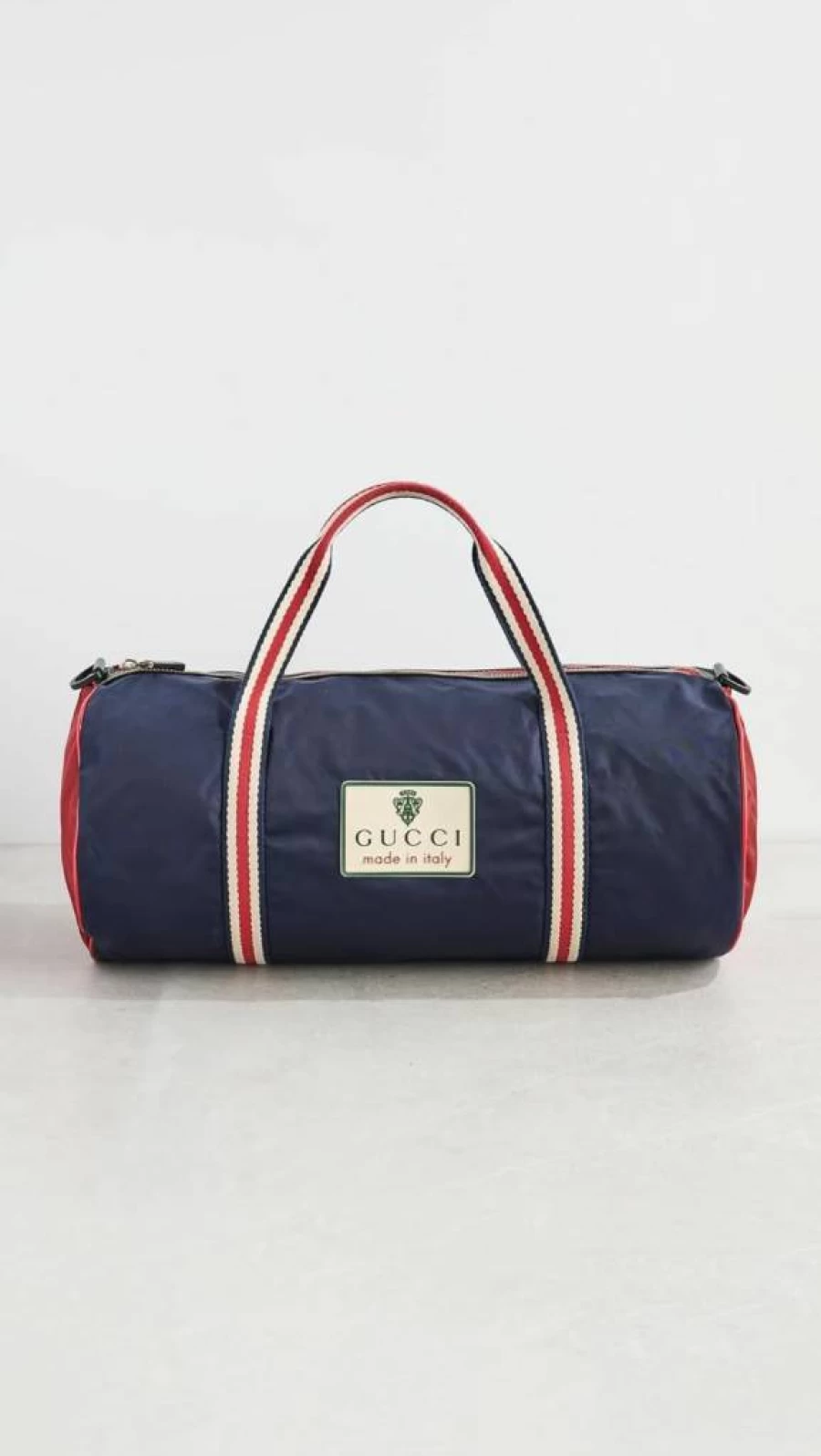 Gucci Vintage Boston Bag for Women - Pre-Owned Blue Nylon Shoulder Bag