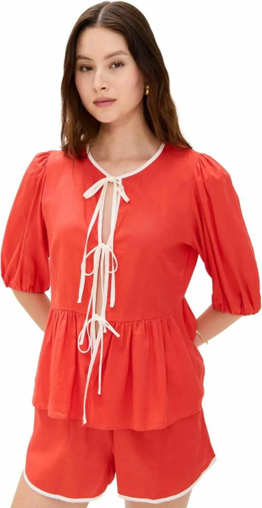 Dress To Women's Stylish Tie Front Blouse - Elegant Casual Tops for Women