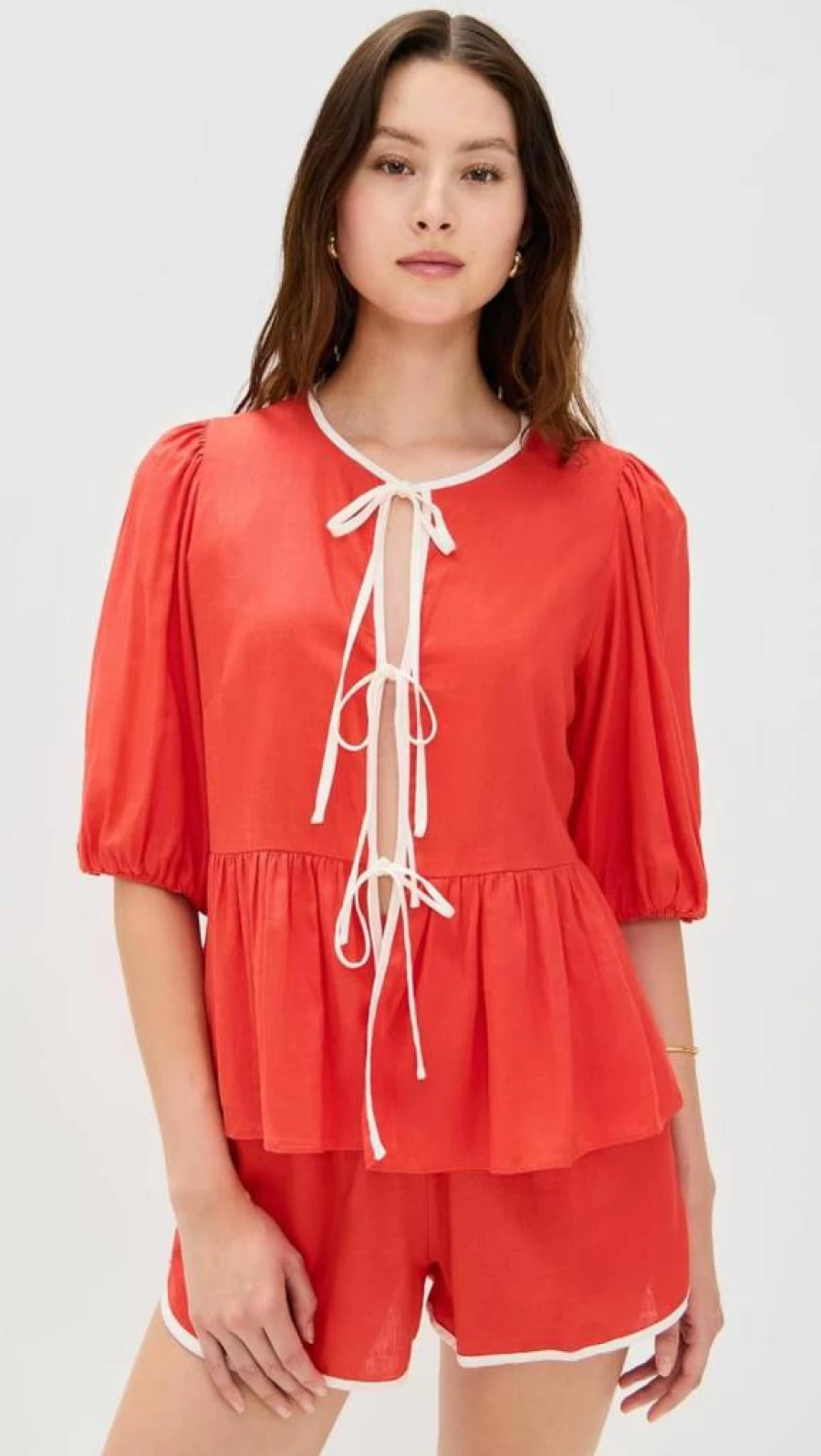 Dress To Women's Stylish Tie Front Blouse - Elegant Casual Tops for Women