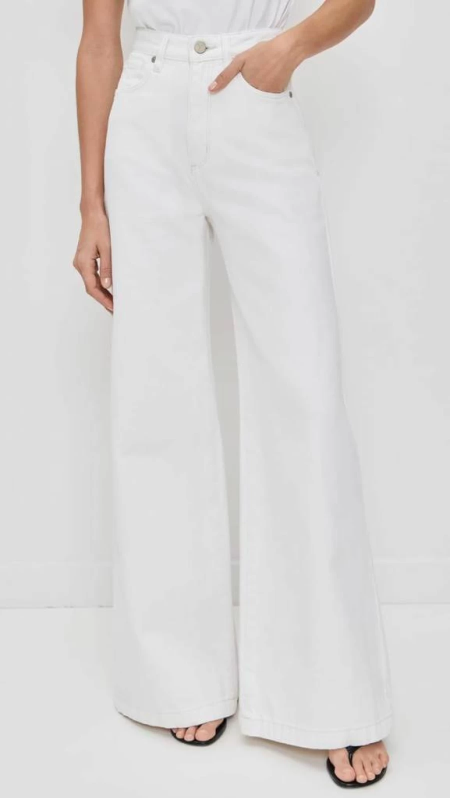 ABRAND Women's 94% Cotton Super Wide Leg Jeans - High Waisted Comfort Fit Stretch Denim Pants