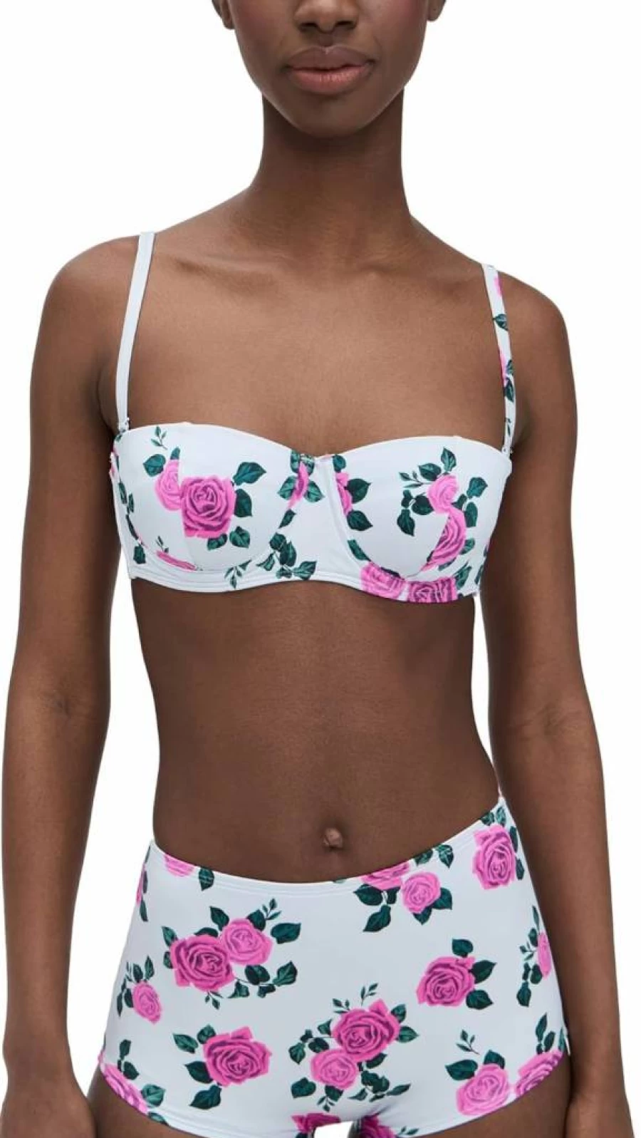 Good American Women's Satin Underwire Bikini Top - Comfortable & Supportive Swimwear