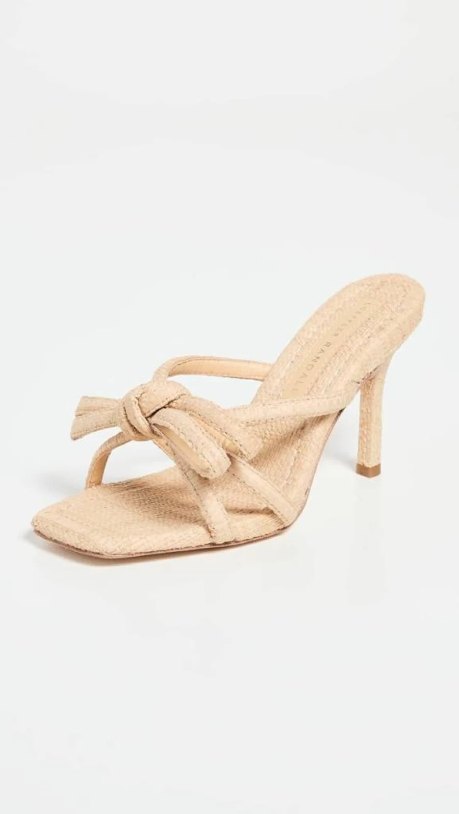 Loeffler Randall Margi Women's Raffia Bow Heels - Elegant Summer Sandals with Block Heel