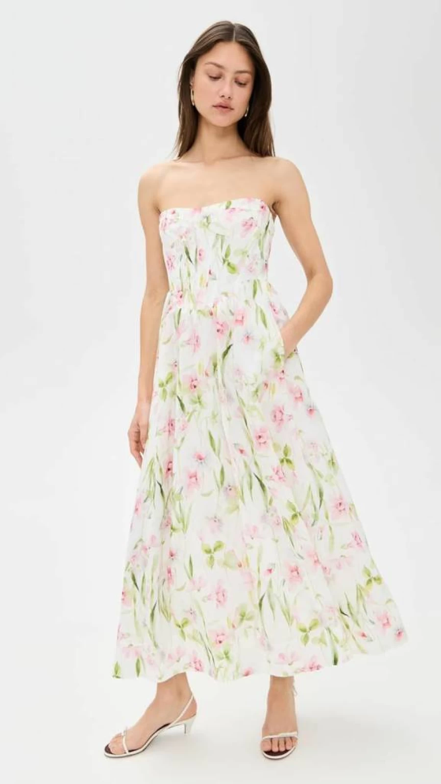 Bardot Lola Corset Midi Dress for Women - Elegant Vintage-Inspired Style
