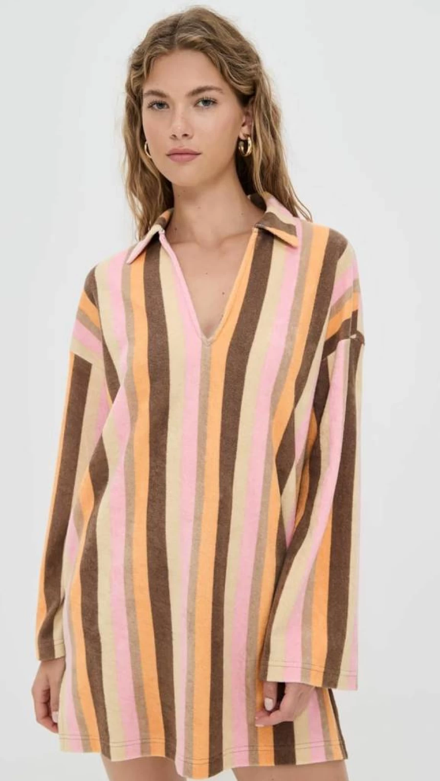 Faherty Women's Terry Cloth Cabana Mini Dress - Beach Cover-Up & Summer Dress