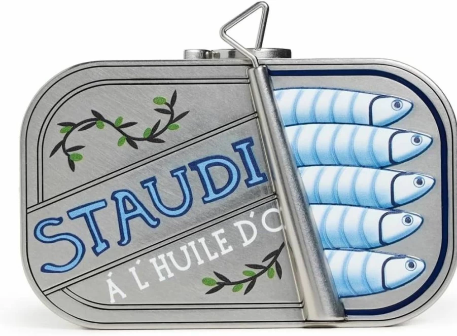 STAUD Staudines Tin Clutch for Women - Stylish Metallic Handbag