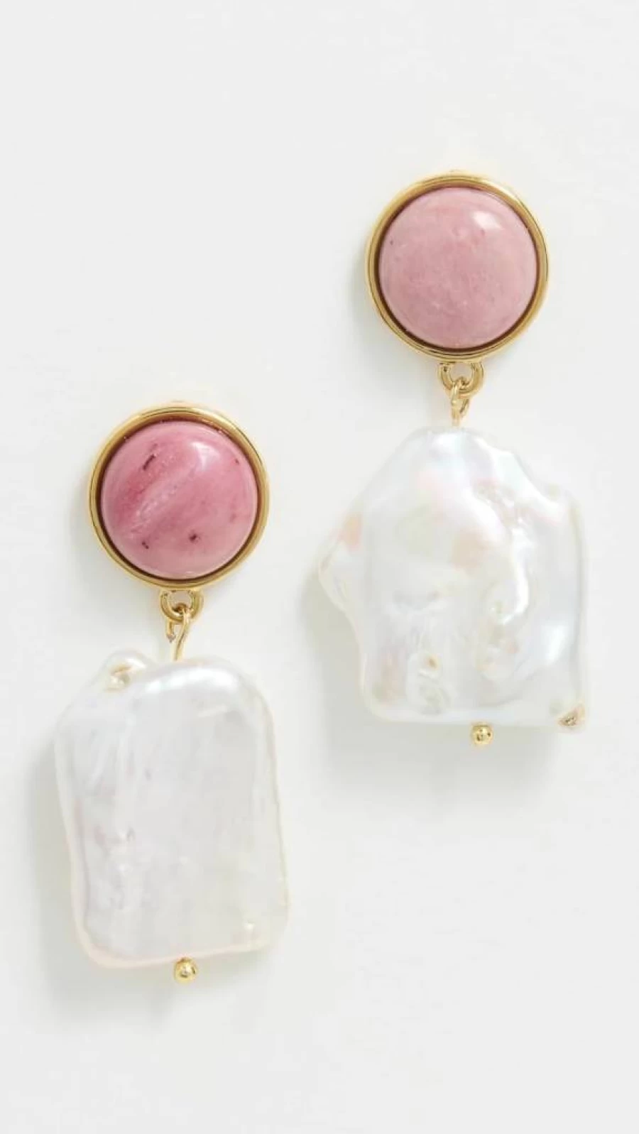 MAYAMAR Cherry Quartz Pearl Earrings for Women – Elegant Stone Jewelry Gift