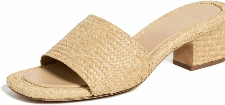 Vince Ariana Women's Raffia Sandals – Stylish Summer Slide Sandals for Women