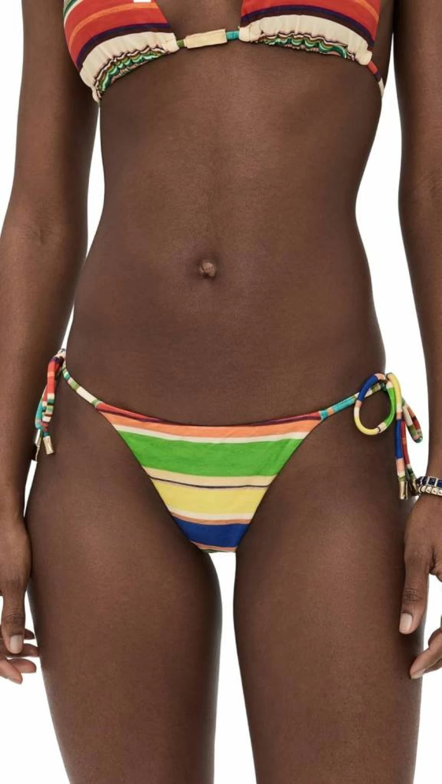 ViX Paula Hermanny Women's Mallorca Tie Side Cheeky Bikini Bottoms - High Waist Brazilian Swimwear Beach Vacation