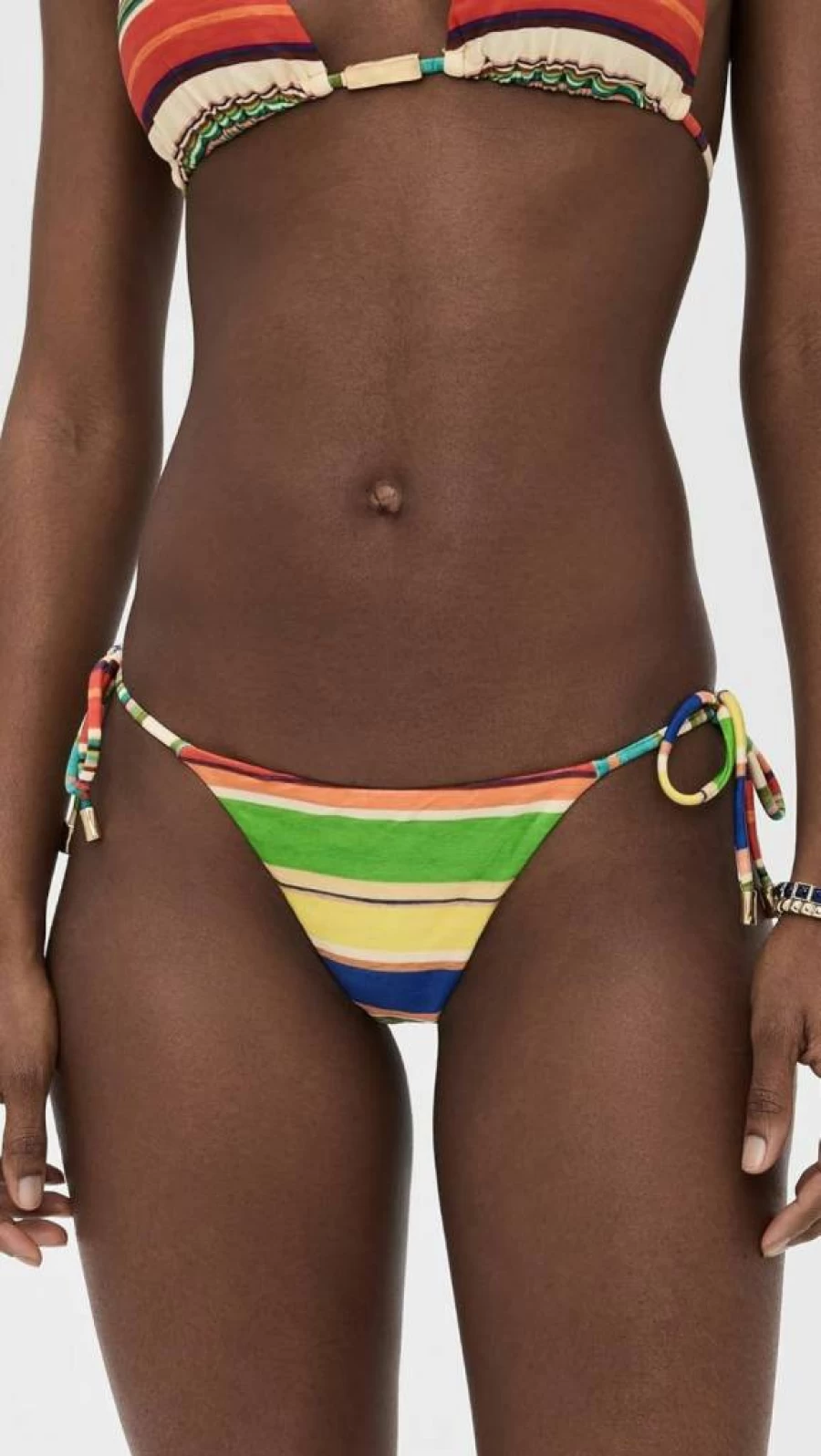 ViX Paula Hermanny Women's Mallorca Tie Side Cheeky Bikini Bottoms - High Waist Brazilian Swimwear Beach Vacation
