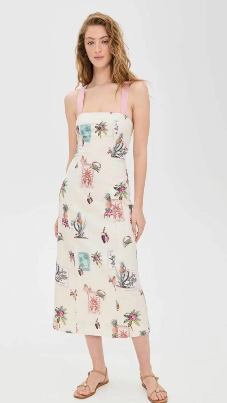 Kivari Women's Lyra Tie Back Midi Dress - Elegant Summer Flowy Boho Chic Casual Outfit